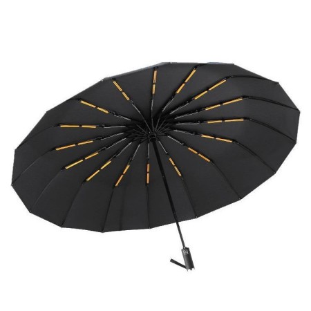 3/1 Bones BMW Premium Auto-Open 16 Ribs Wind Resistant Umbrella (Black)