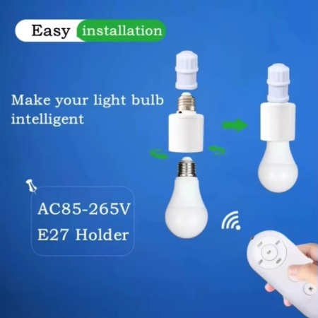 Wireless Bulb Holder with Remote Control ( E-22 )