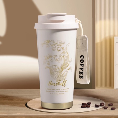 Premium travel coffee mug-(530 ml Lily )