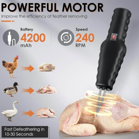 Rechargeable Poultry Feather Remover – Chicken & Duck